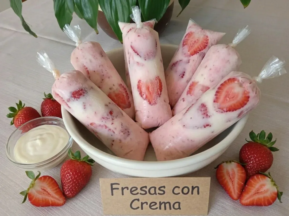 Boli de Fresas con Crema 