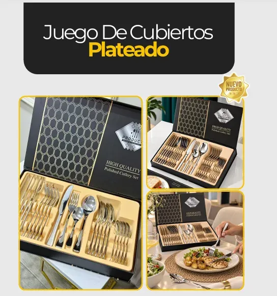 Juego De Cubiertos Plateado