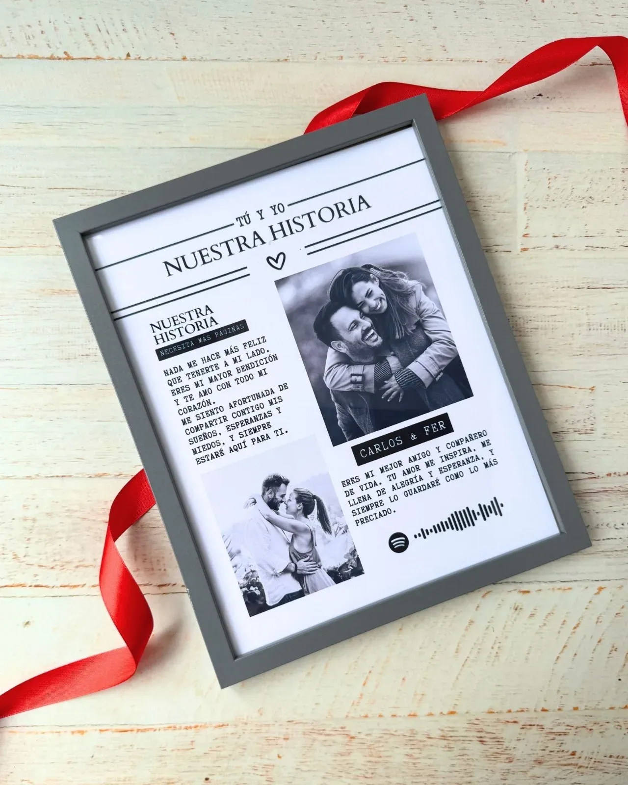 Nuestra historia - Cuadro estilo periódico grande