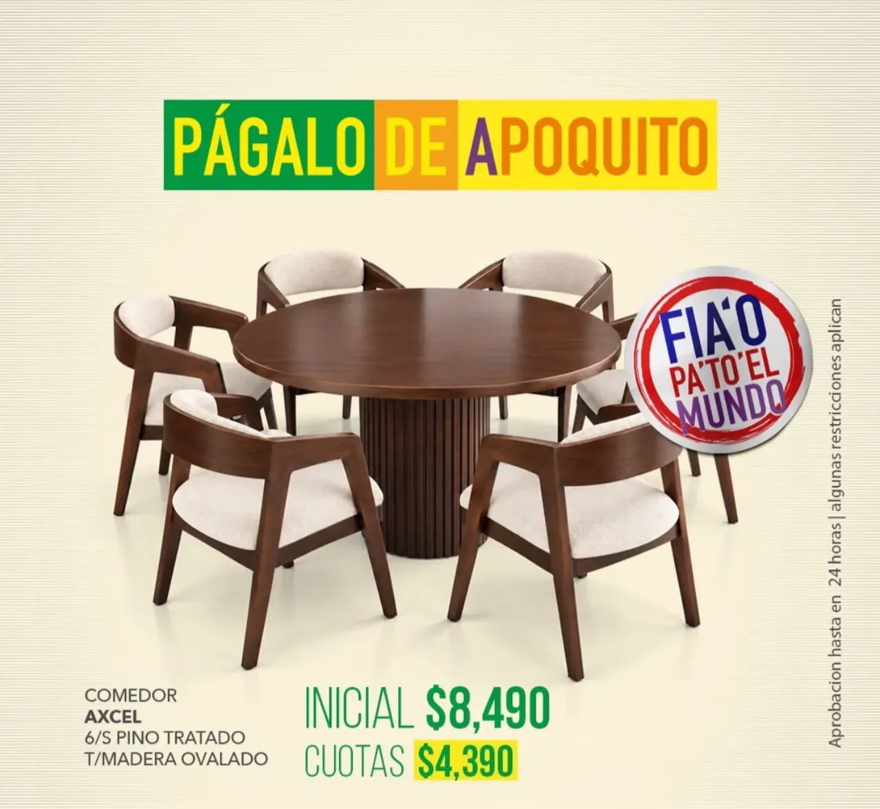 Comedor de madera tratado