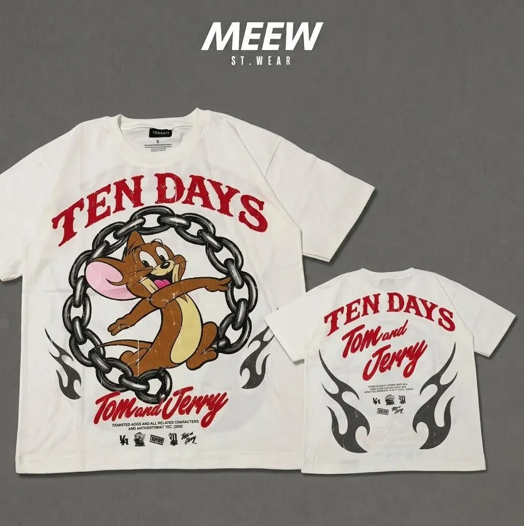Camiseta Boxy Fit de Tom y Jerry