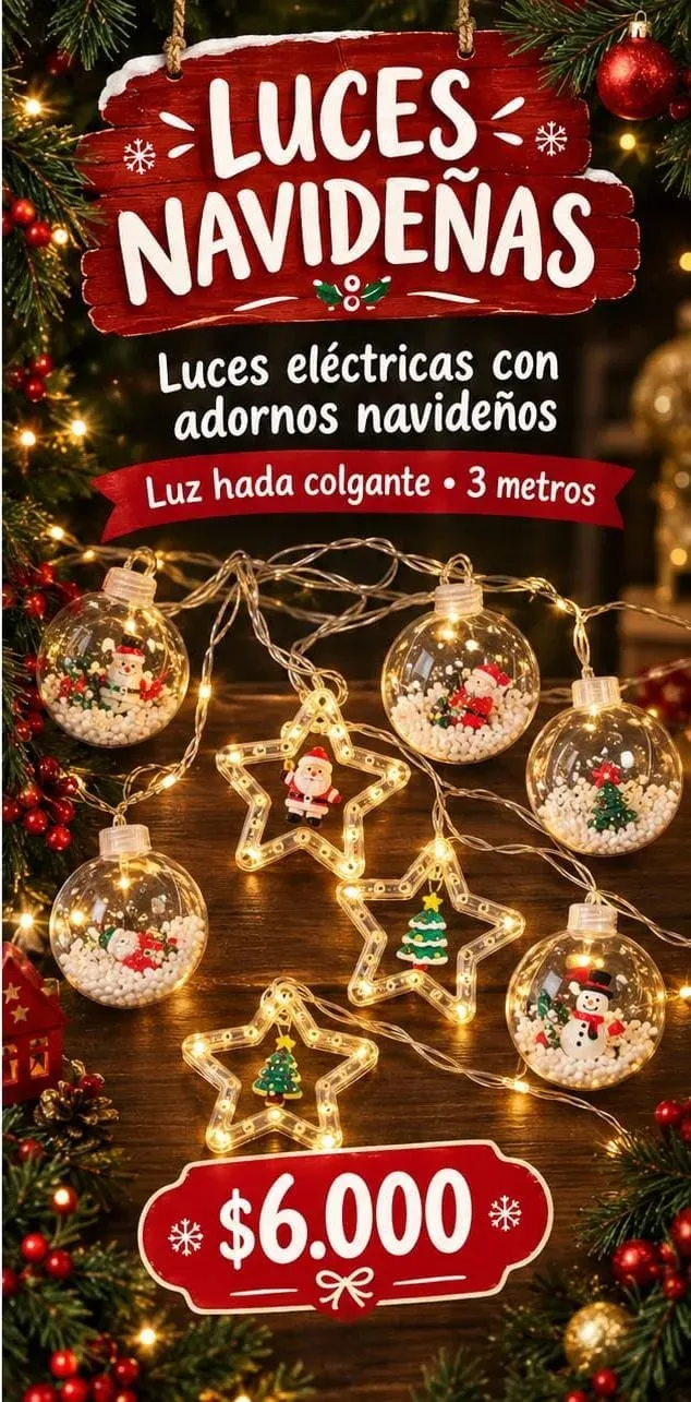 Luces con figuritas eléctricas 