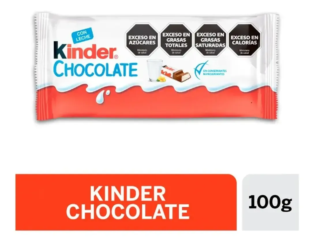 Chocolate con leche Kinder 8 unidades