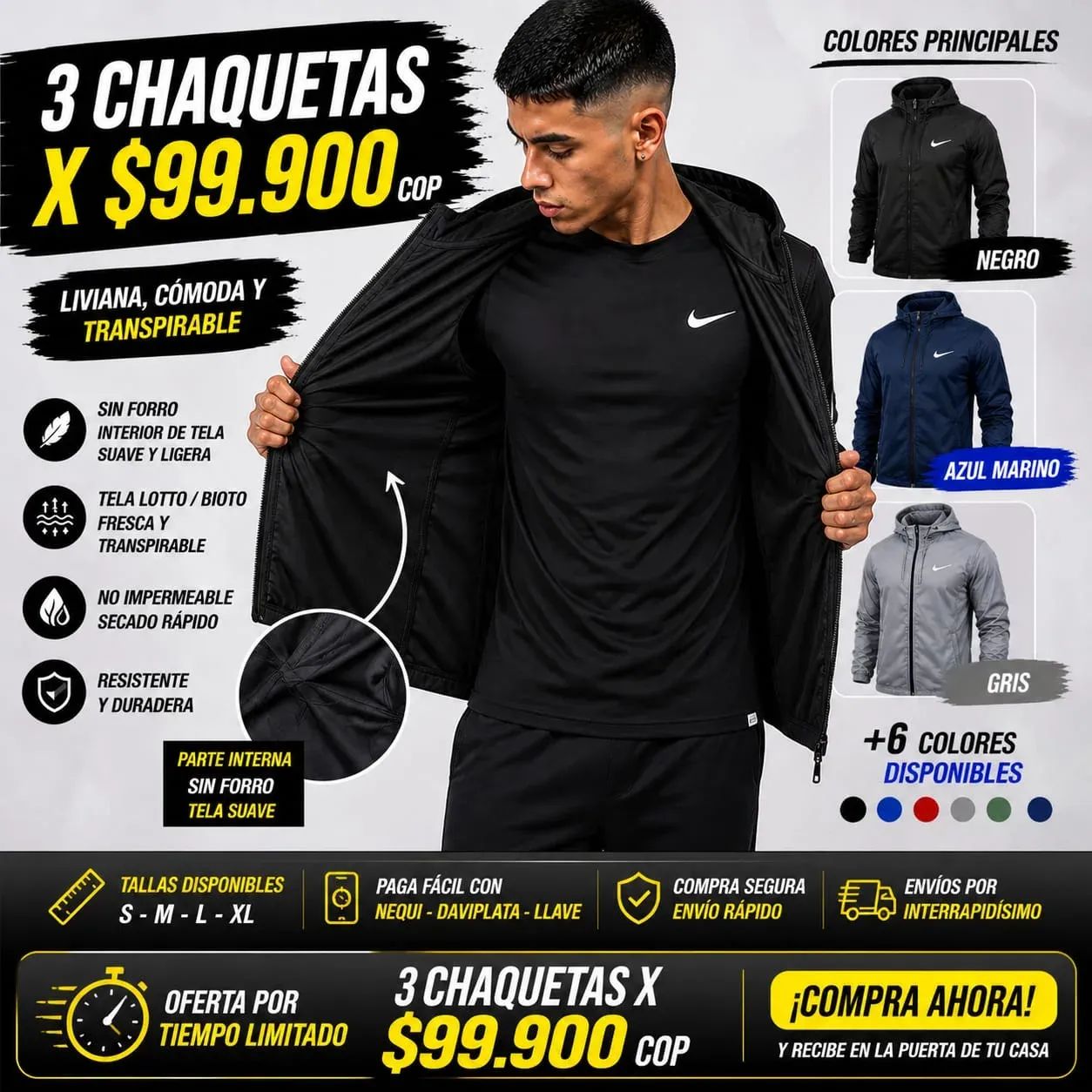 Chaqueta Nike negra 