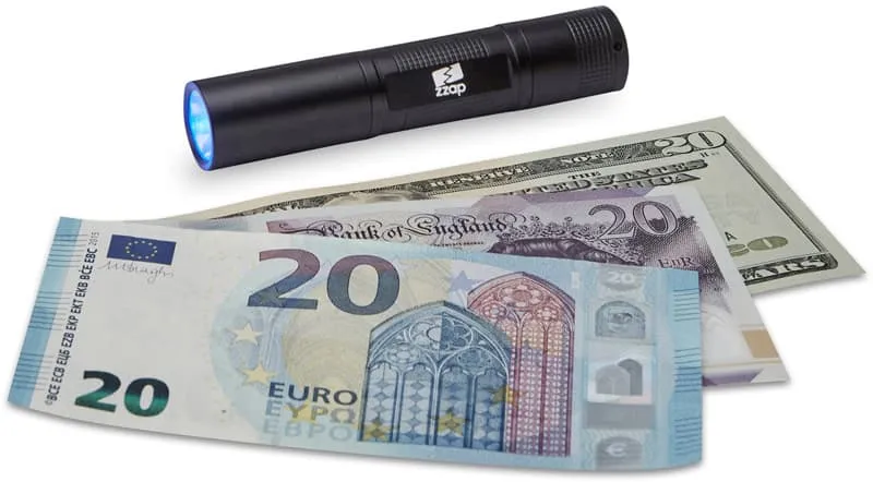 Linterna profesional recargable UltraVioleta para detectar billetes falsos - Image 1