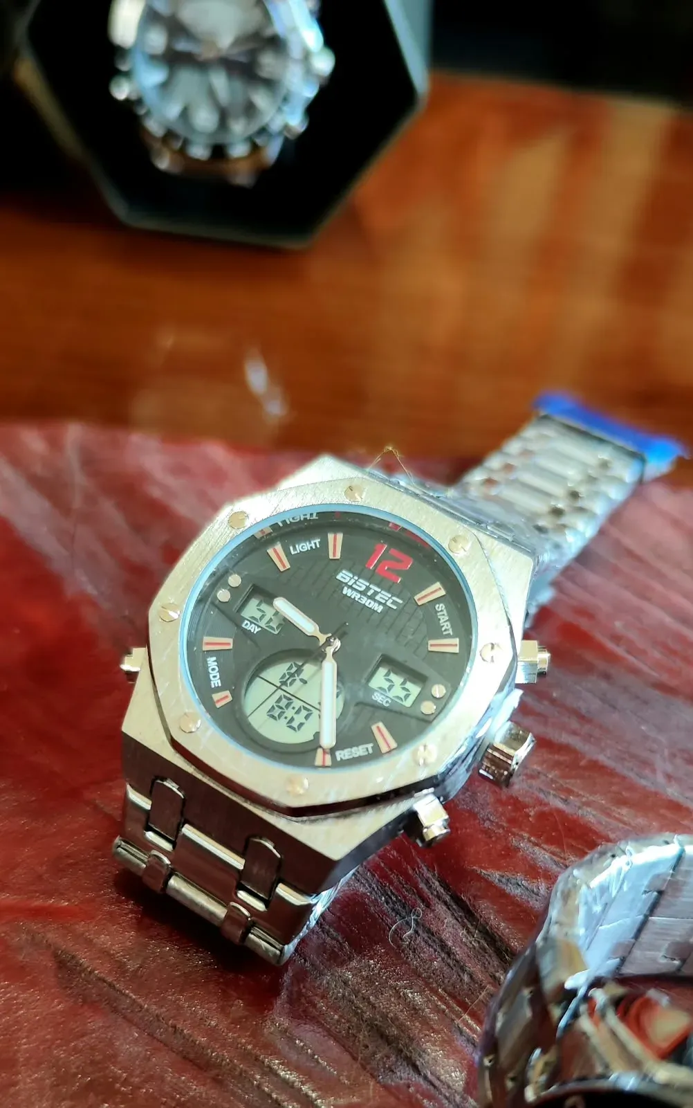 Reloj Bistec Dual Premium – Acero Inoxidable (Estilo Octogonal Audemars)