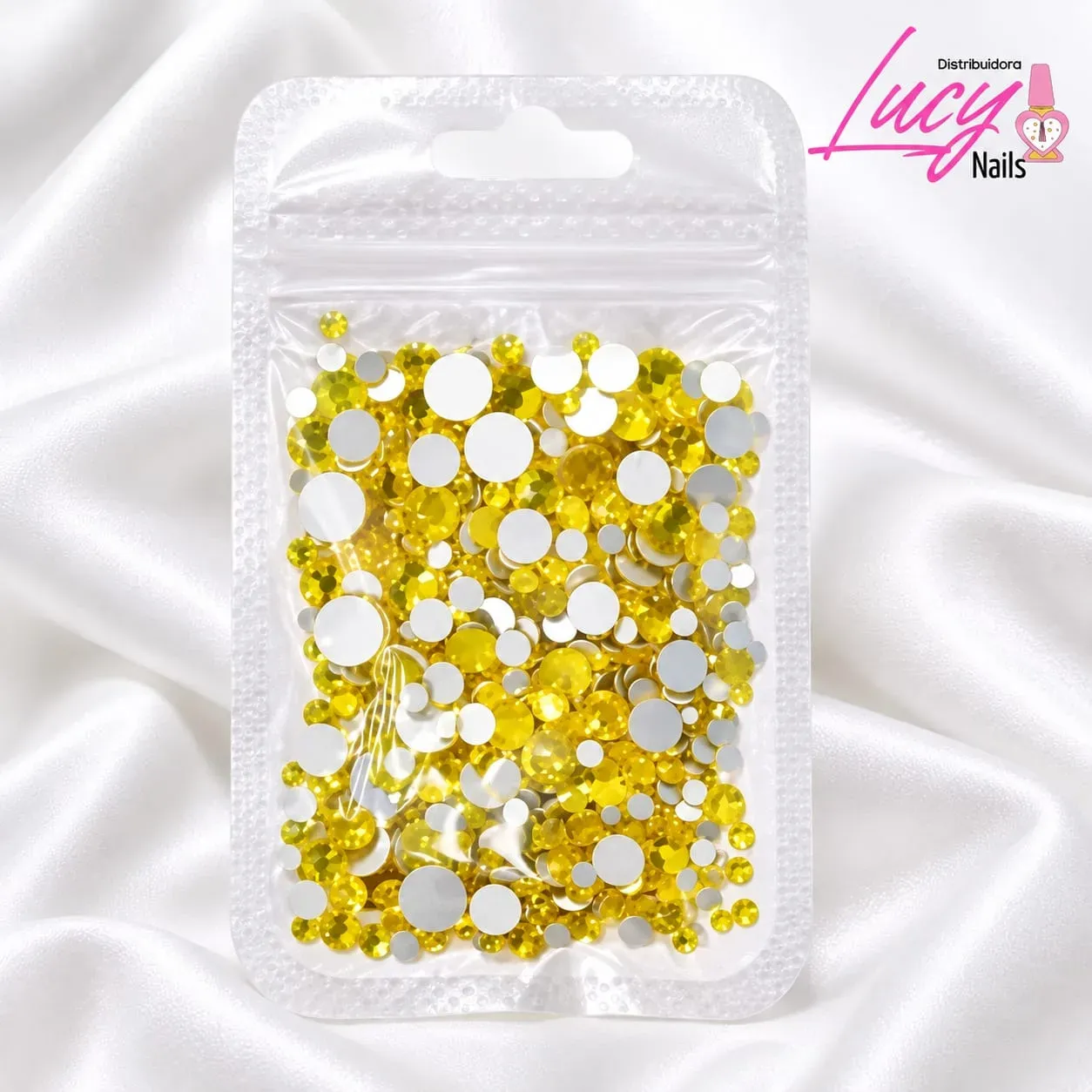 CRISTALES AMARILLO LUCY NAILS
