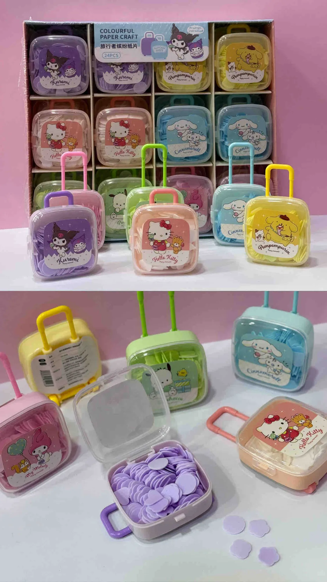 Maleta jabón pétalos Sanrio