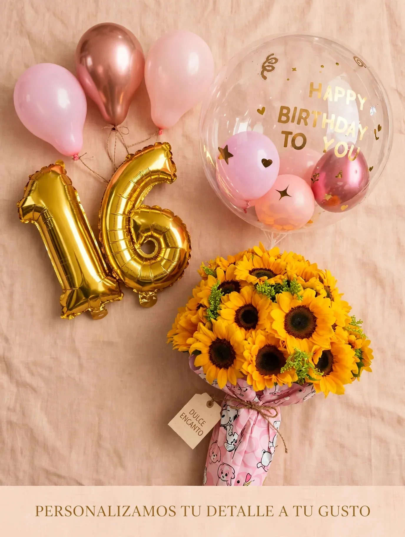 Bouquet “Cumpleaños Radiante” 🎈✨ - Image 1