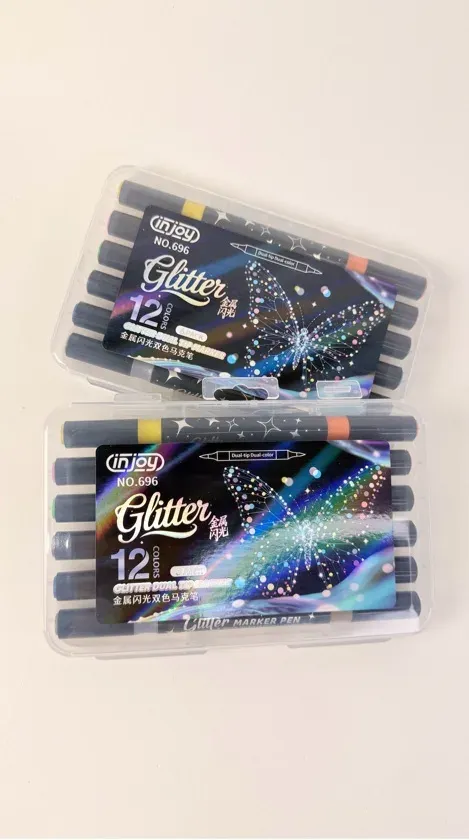 Marcador Glitter x12