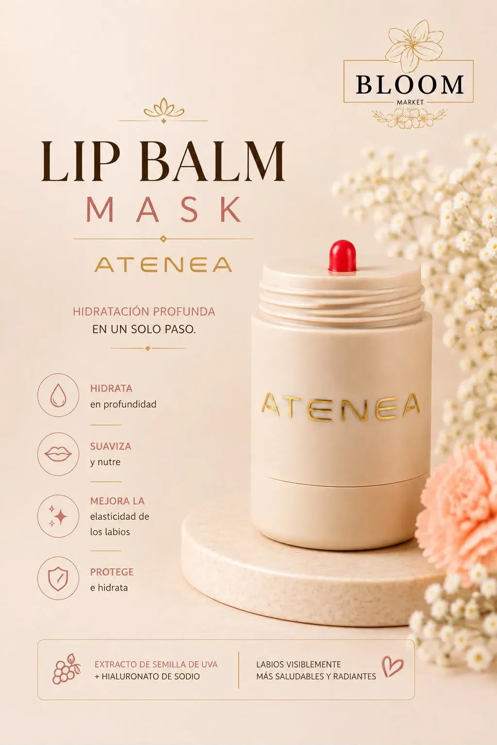 Lip Balm Mask Cherry Atenea - Image 1