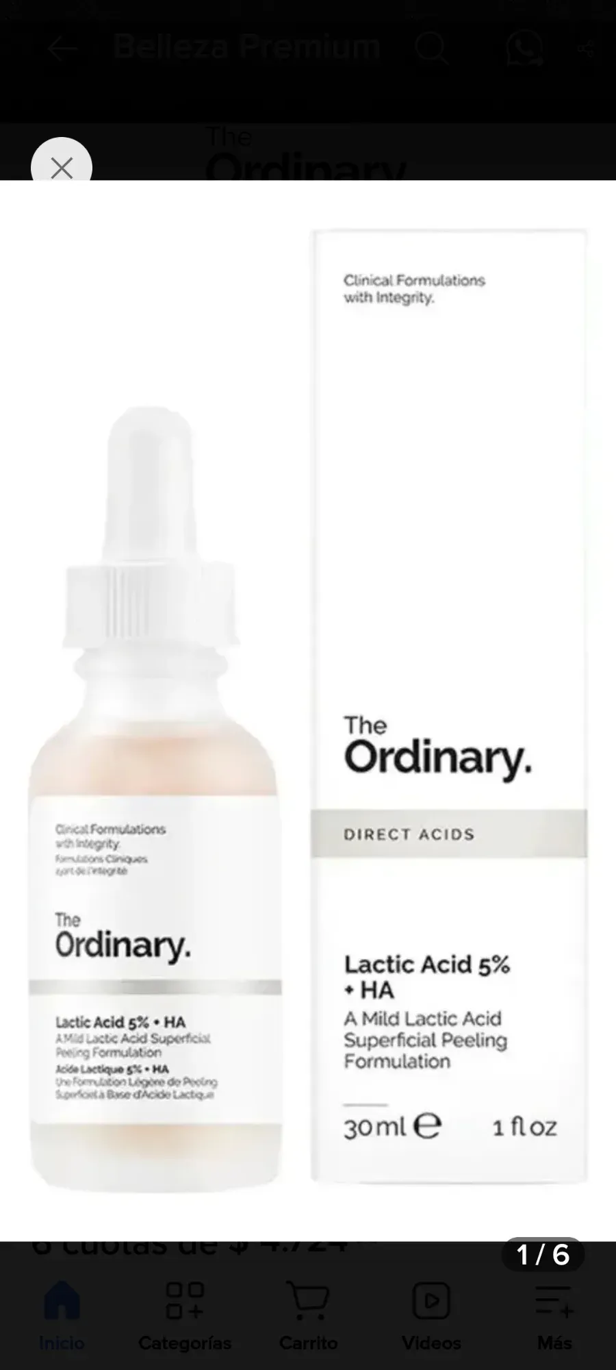 The Ordinary Sérum Lactic Acid 5% + HA - 30 mL. - Image 1