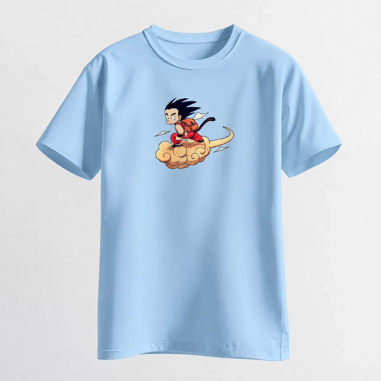 Camiseta azul claro para hombre Goku Nube Voladora