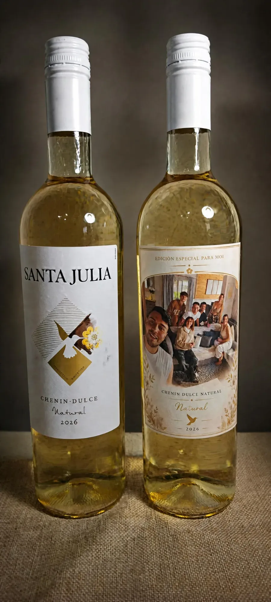 Box Vino con etiqueta personalizada + 2 copas - Image 2