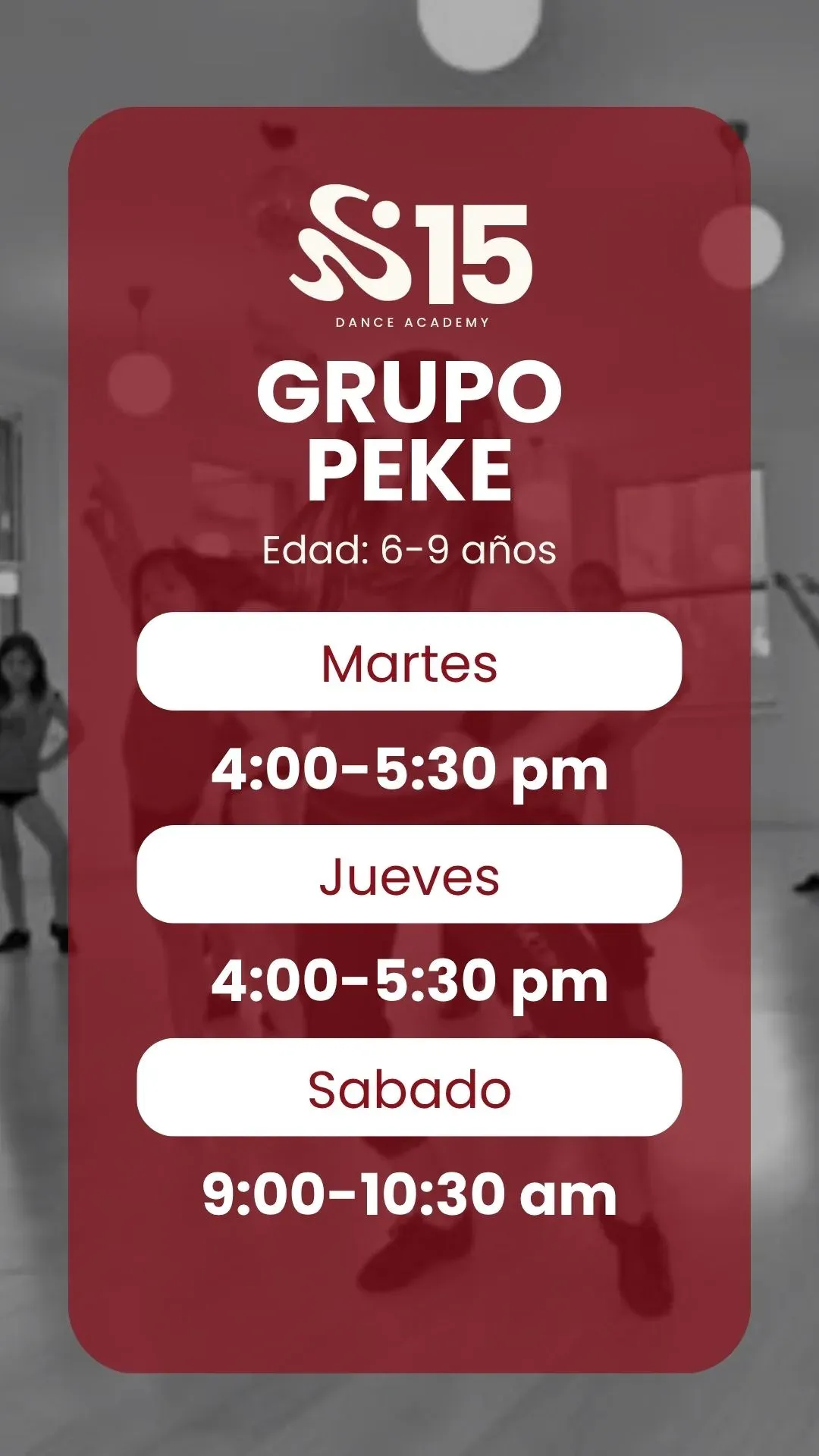 PEKE ( 6-9 AÑOS)- BAILE
