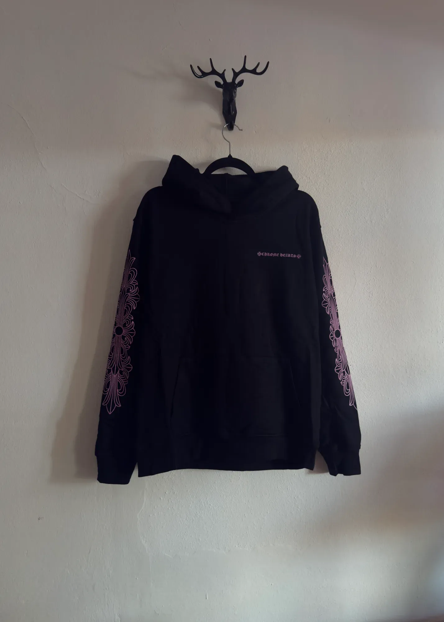 Matty-Boy Chrome hearts hoodie Negro rosa