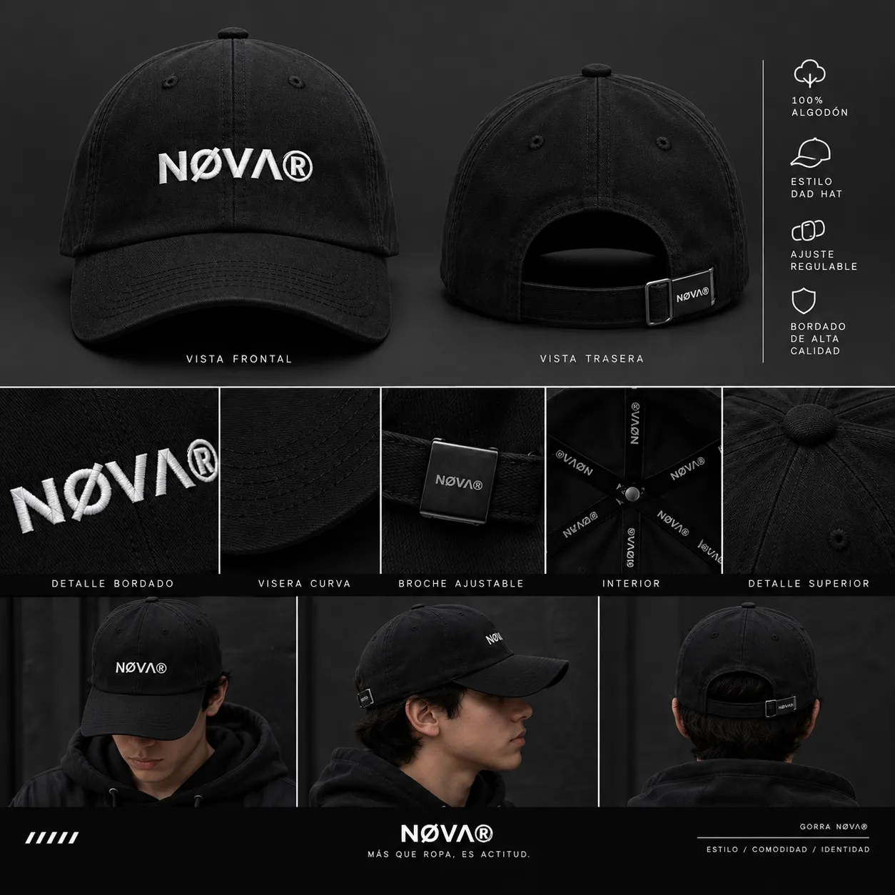 NØVΛ® SILVER SHADOW — Gorra