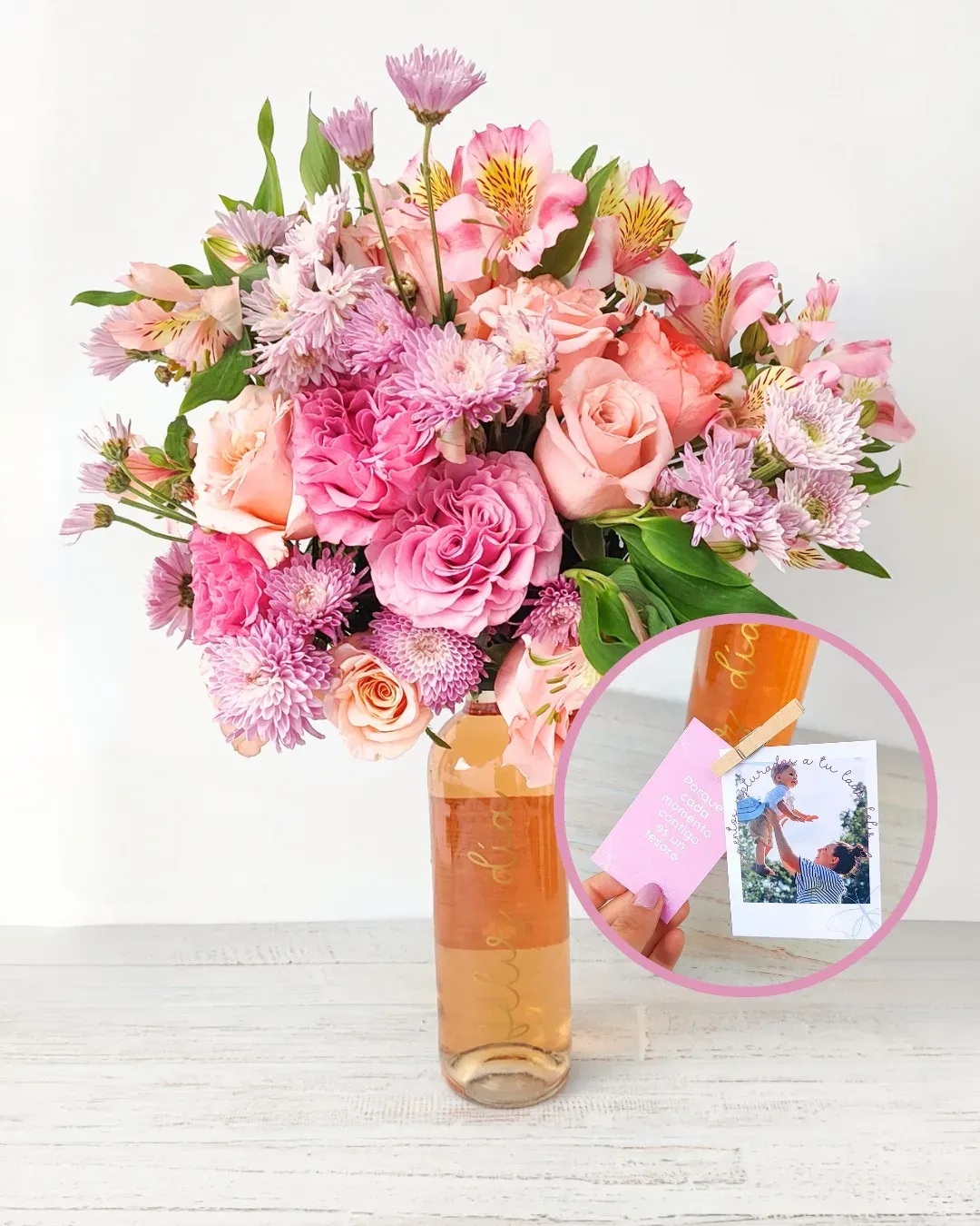 Vino + Arreglo floral de temporada - Image 1
