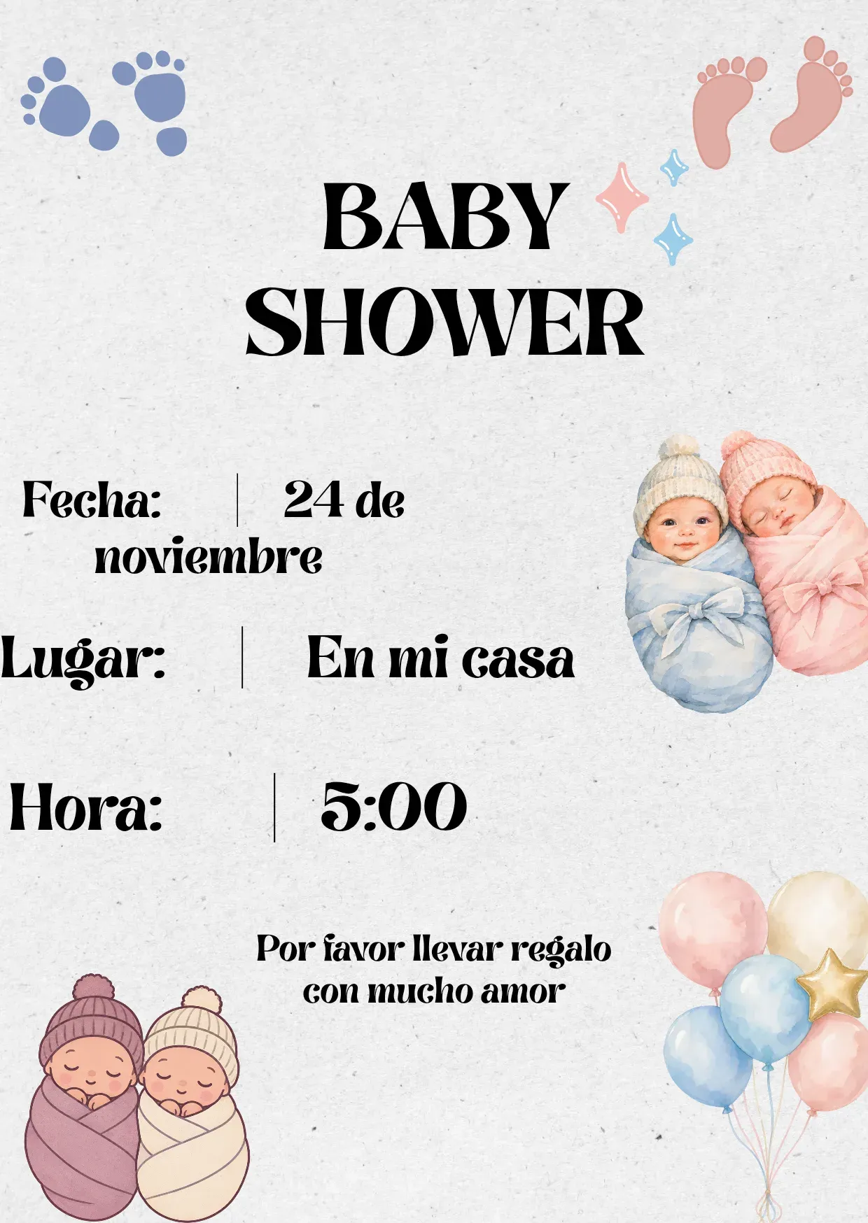 Tarjeta de baby shower