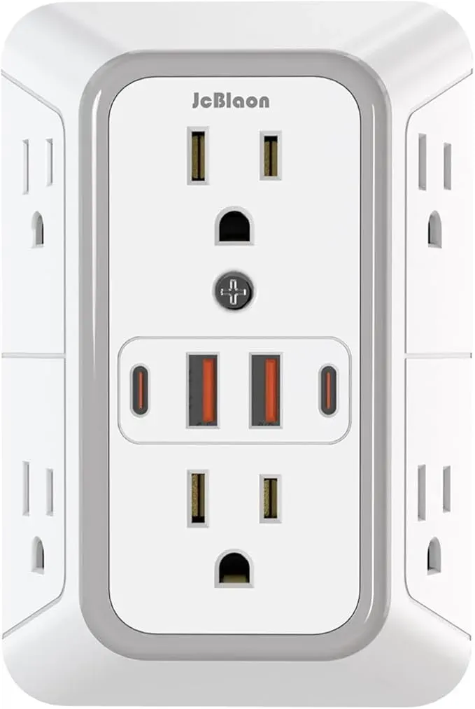 Extensiòn de Enchufe Protector de Sobretensiones 10 en 1 - Image 1