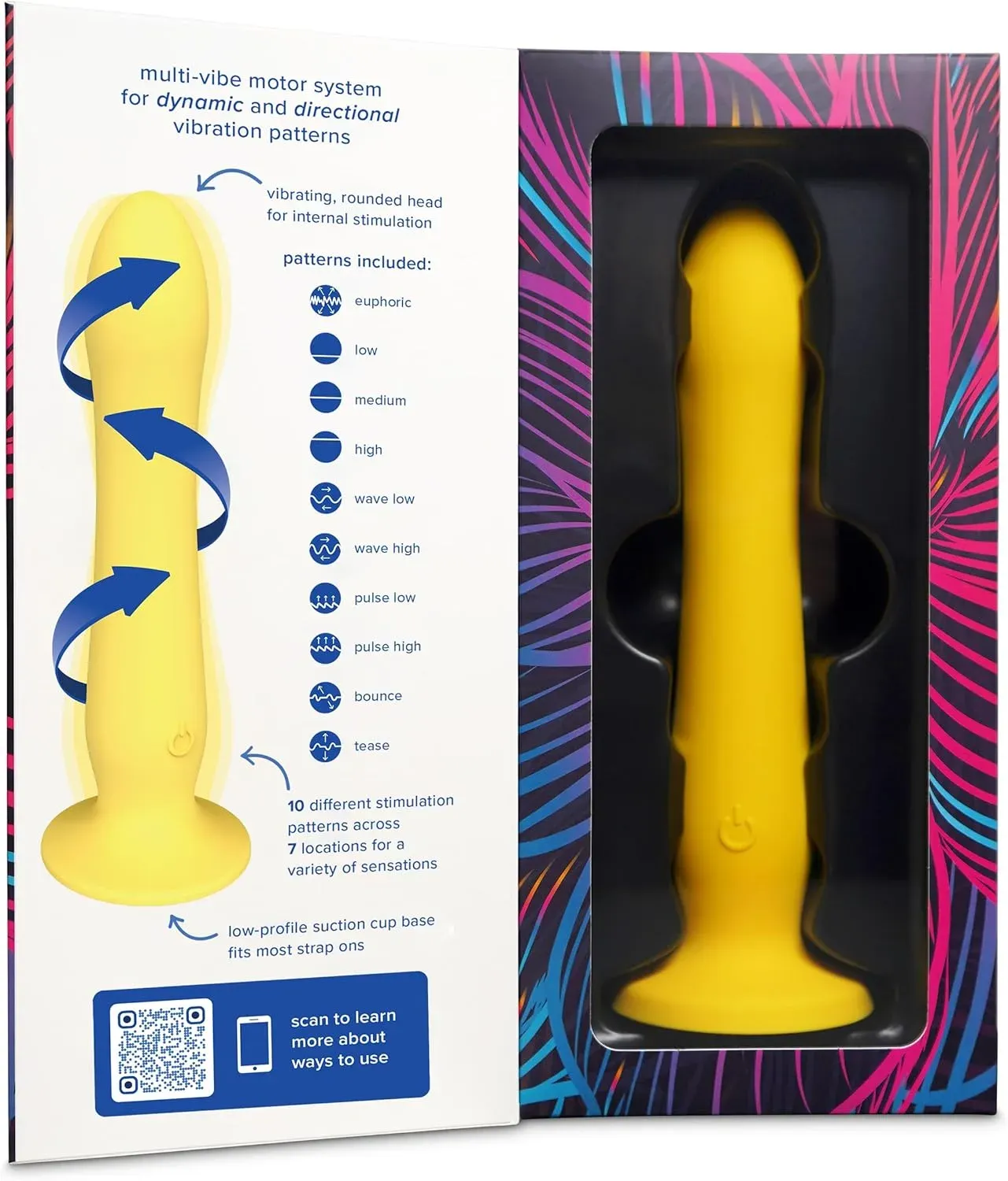 Vibrador sexual tipo empuje con ventosa