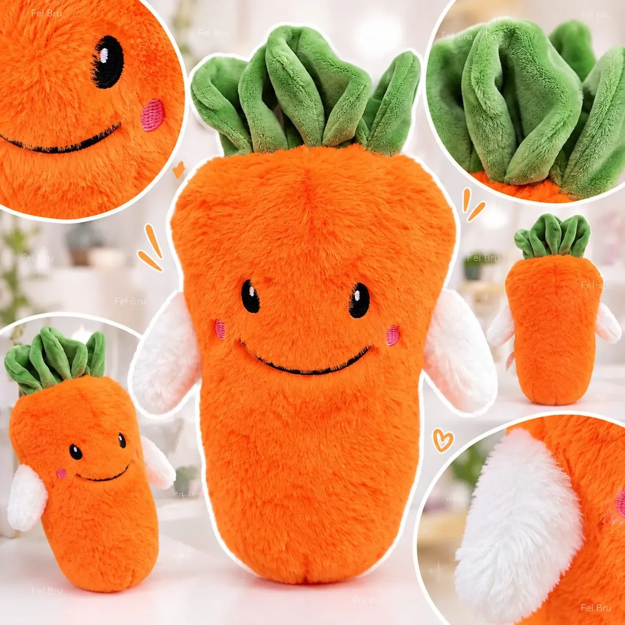 #A222 🥕*PELUCHE ZANAHORIA 24cm*