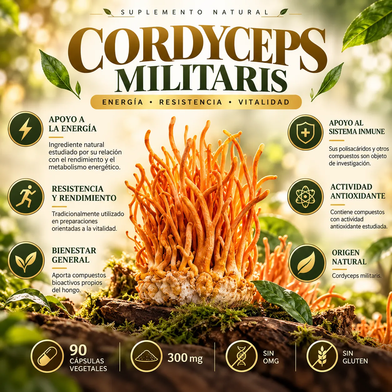Cordyceps Militaris 300 mg – 90 - Image 2