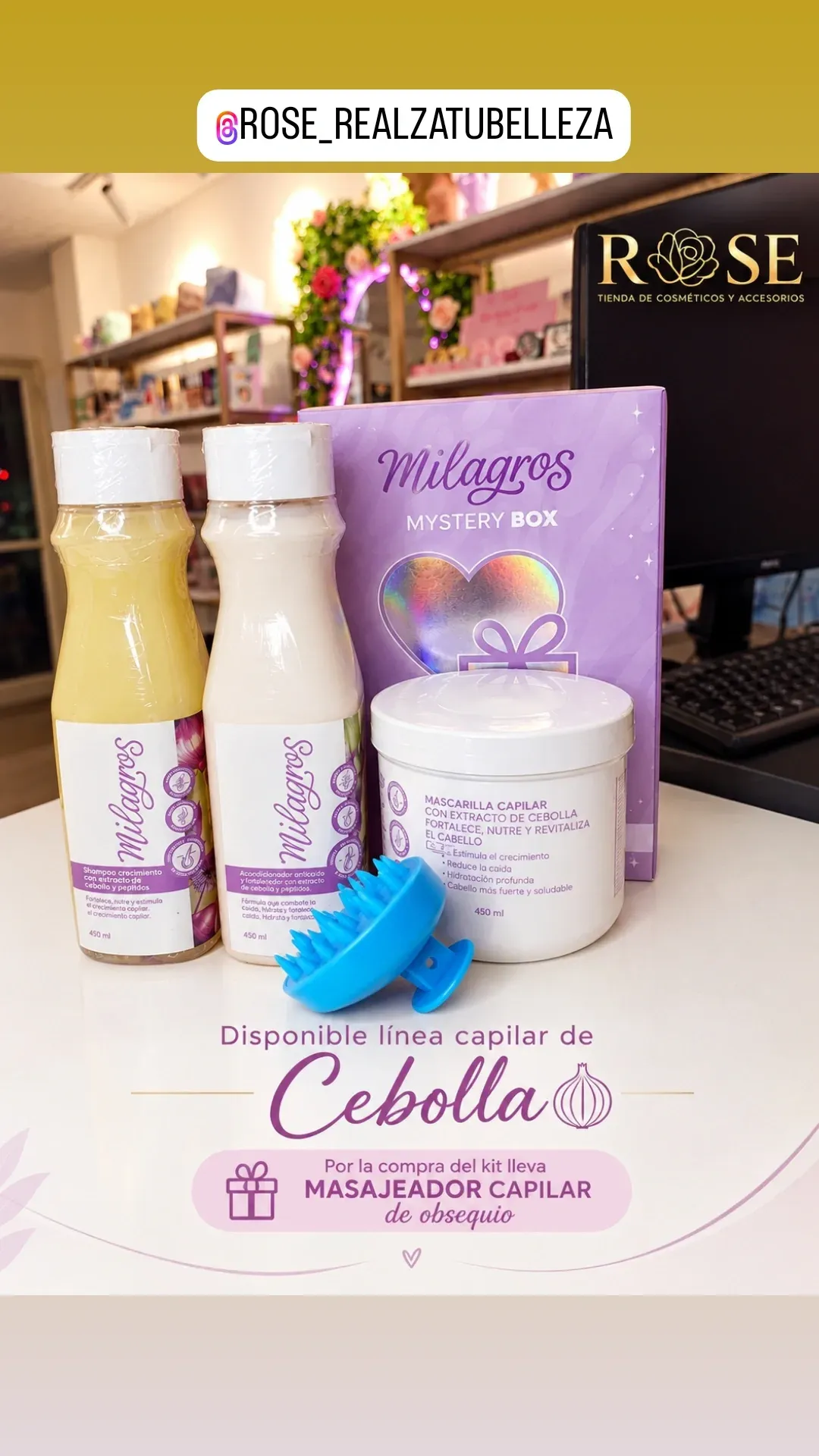 Kit cuidado capilar Milagros Cebolla + Obsequio
