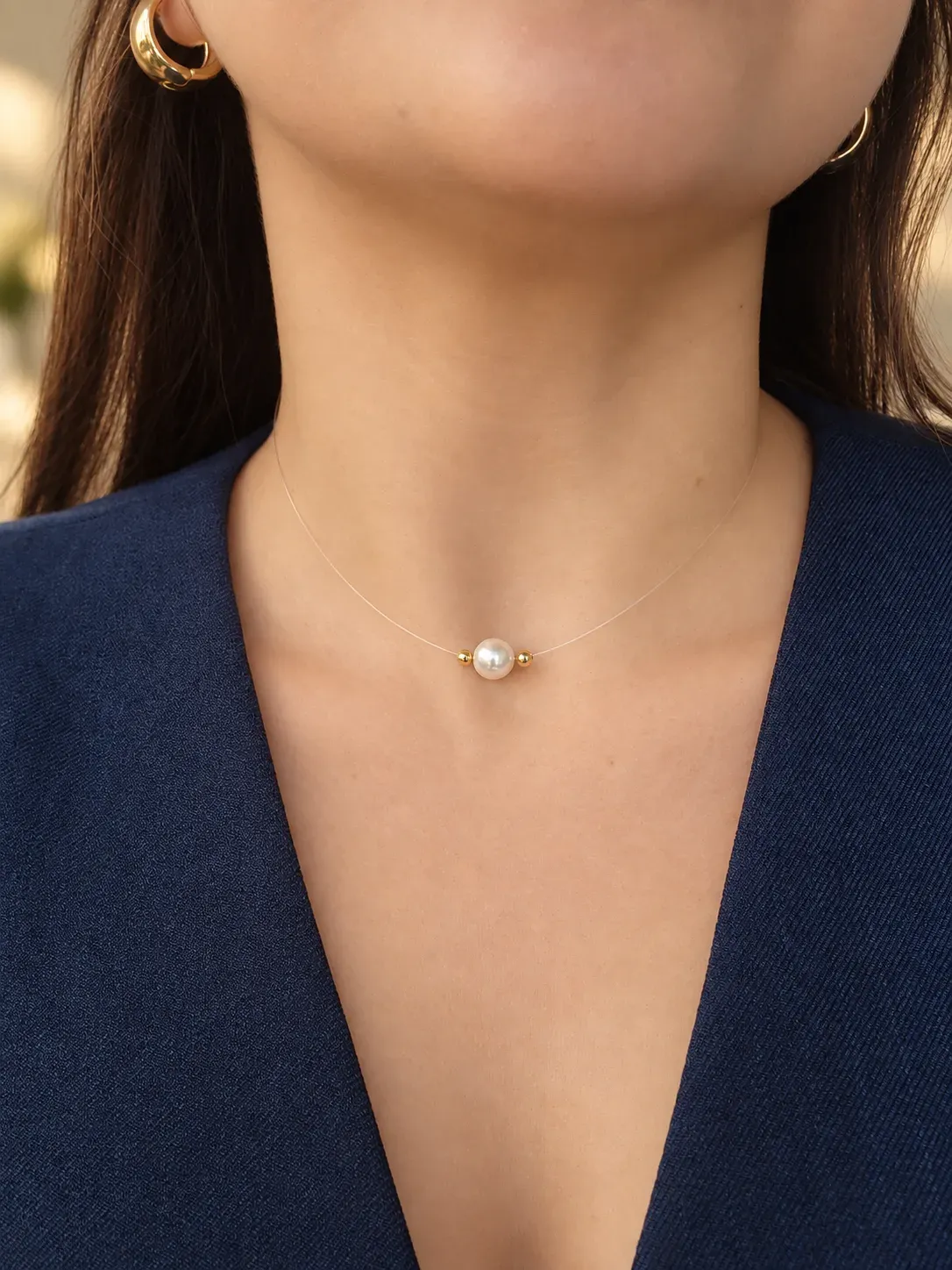 Collar fantasma perla