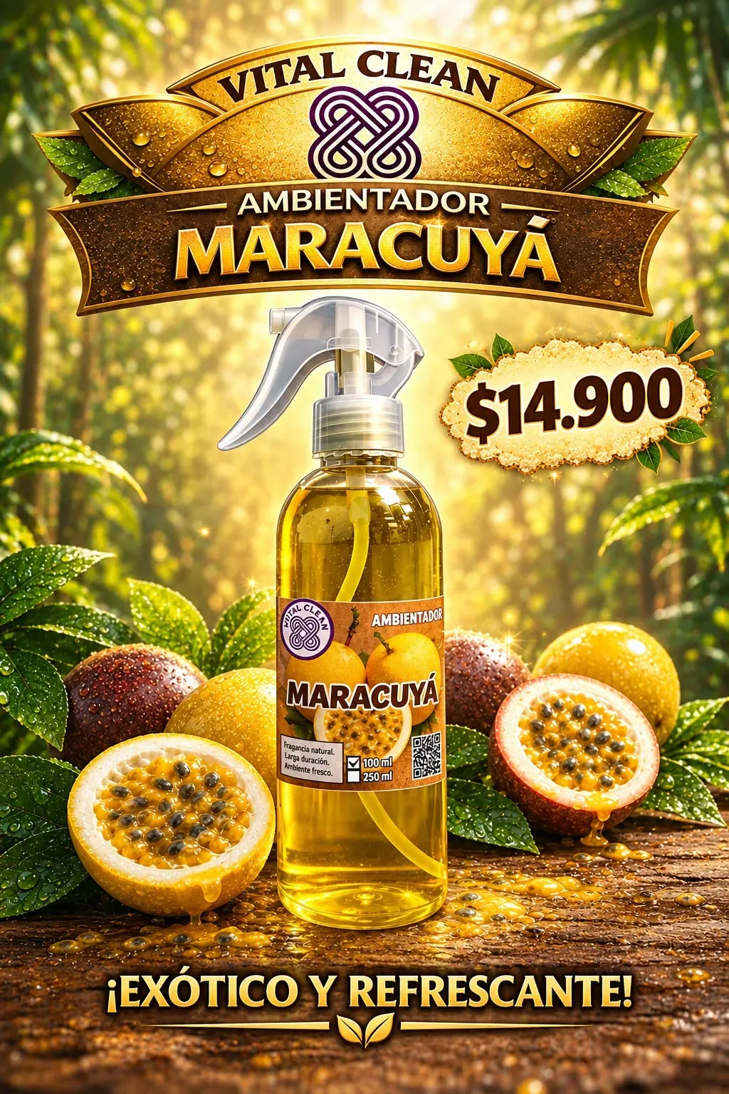 Ambientador con aroma a maracuya