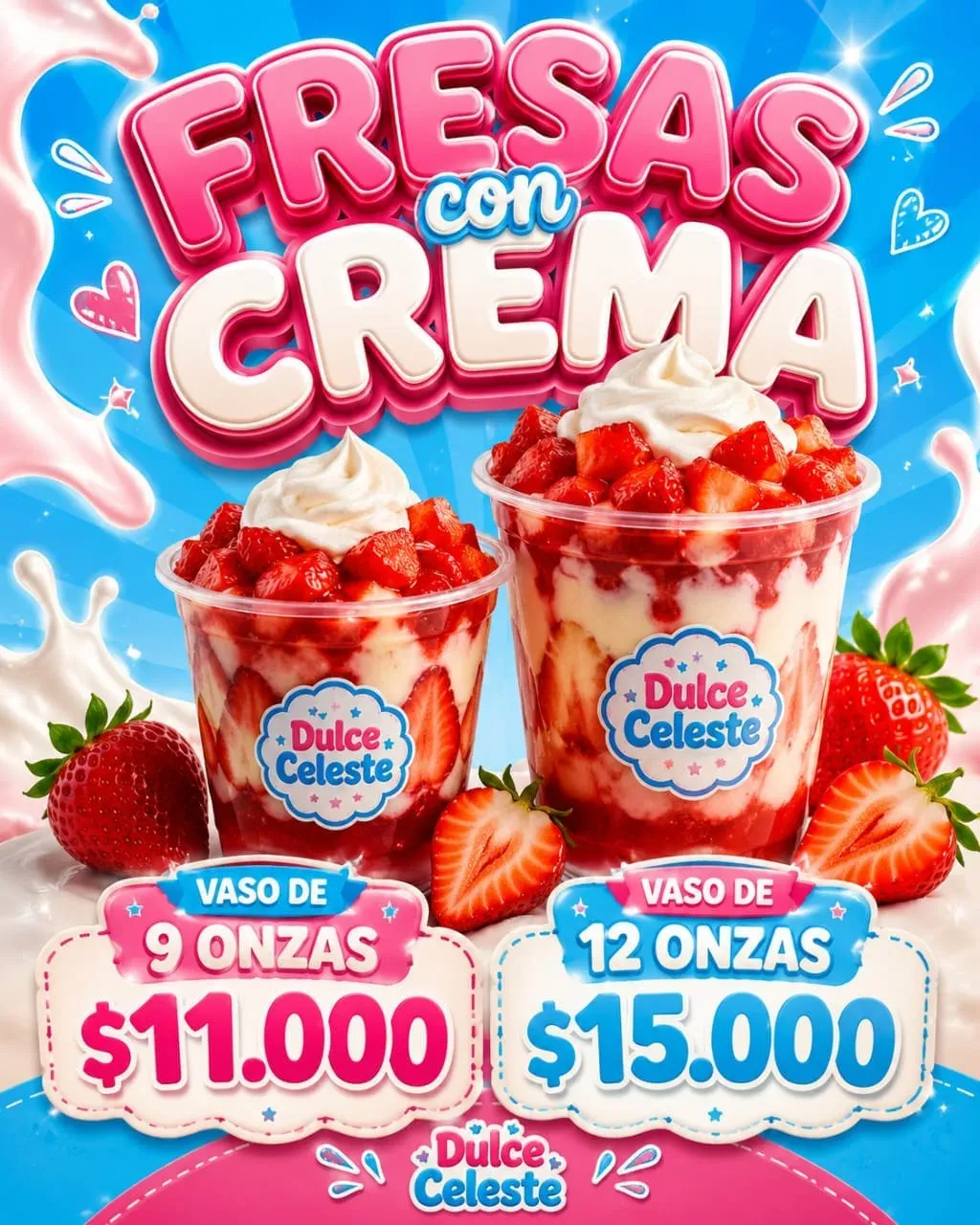 Fresas con crema