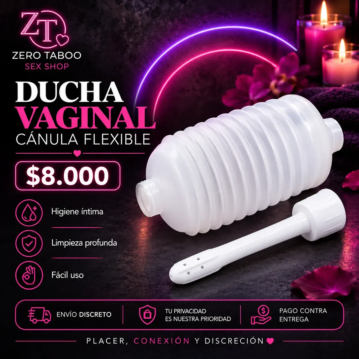 Ducha vaginal cánula flexible - Image 1