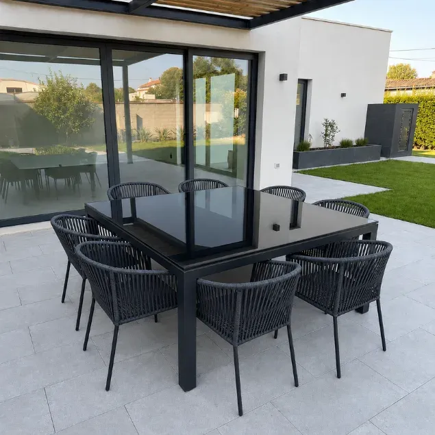 Comedor Luna Cristal (Cuadrado) 4 Personas