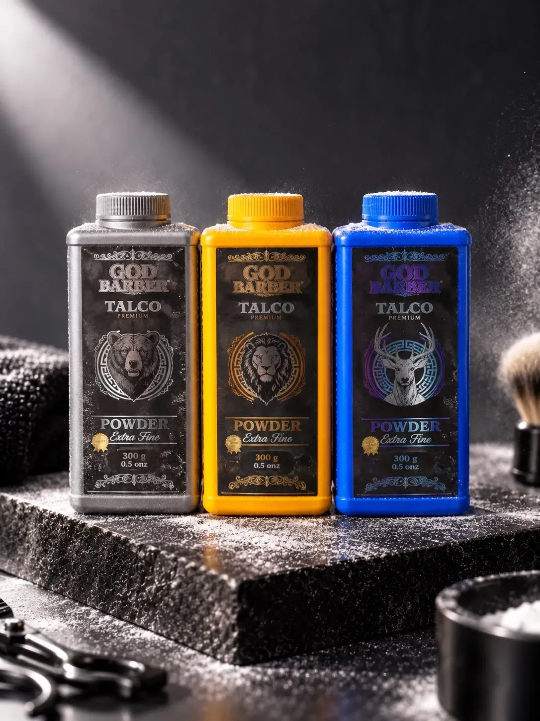 TALCO "GOD BARBER" 300gr/0.5onz