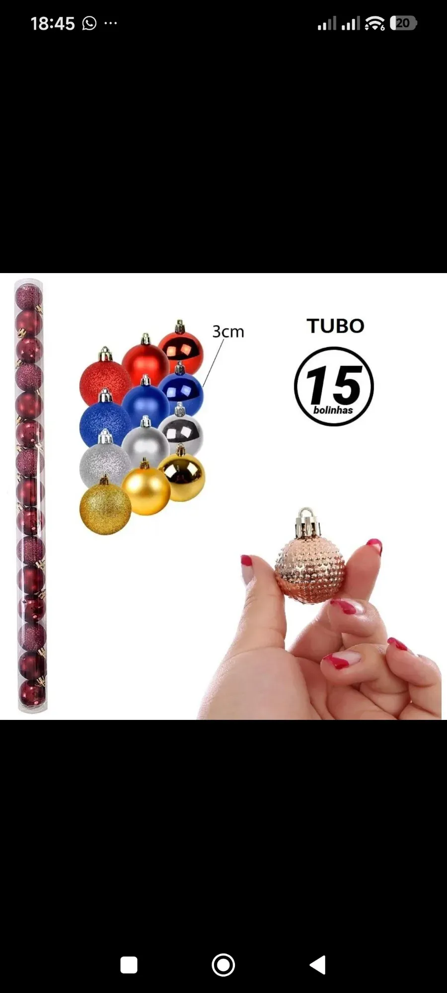 15 esferas navideñas 