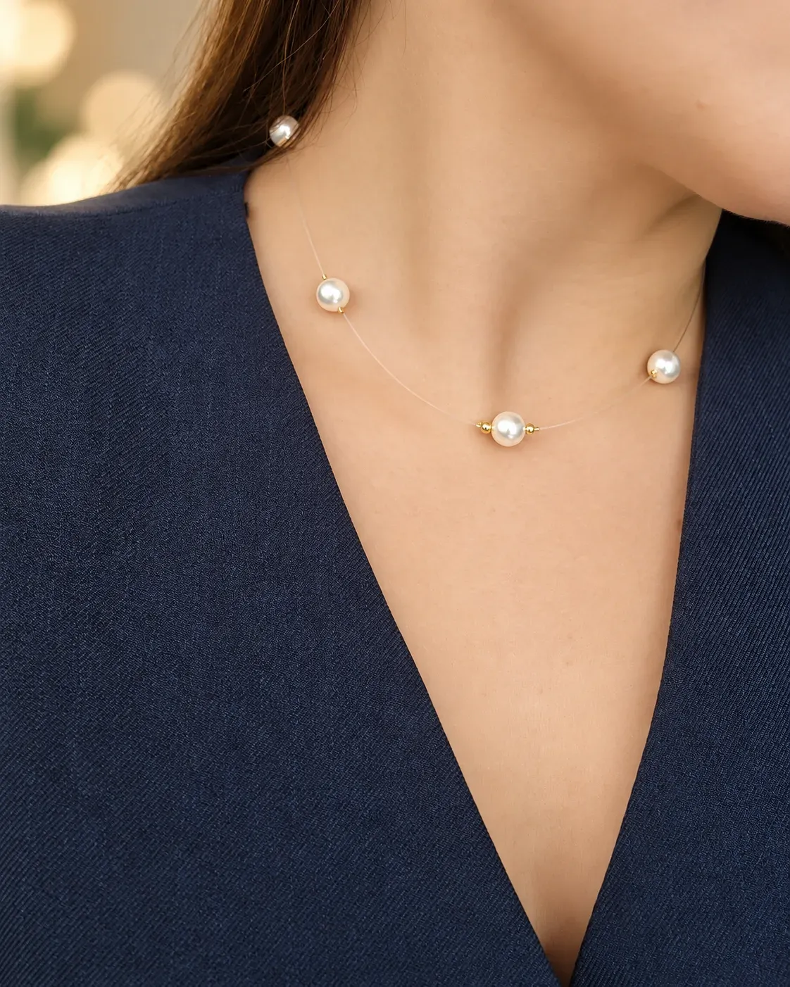 Collar perlas fantasma